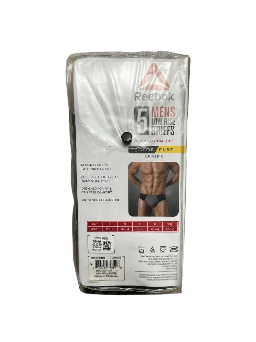 Reebok Low Rise Briefs 5-Pack Men’s Medium